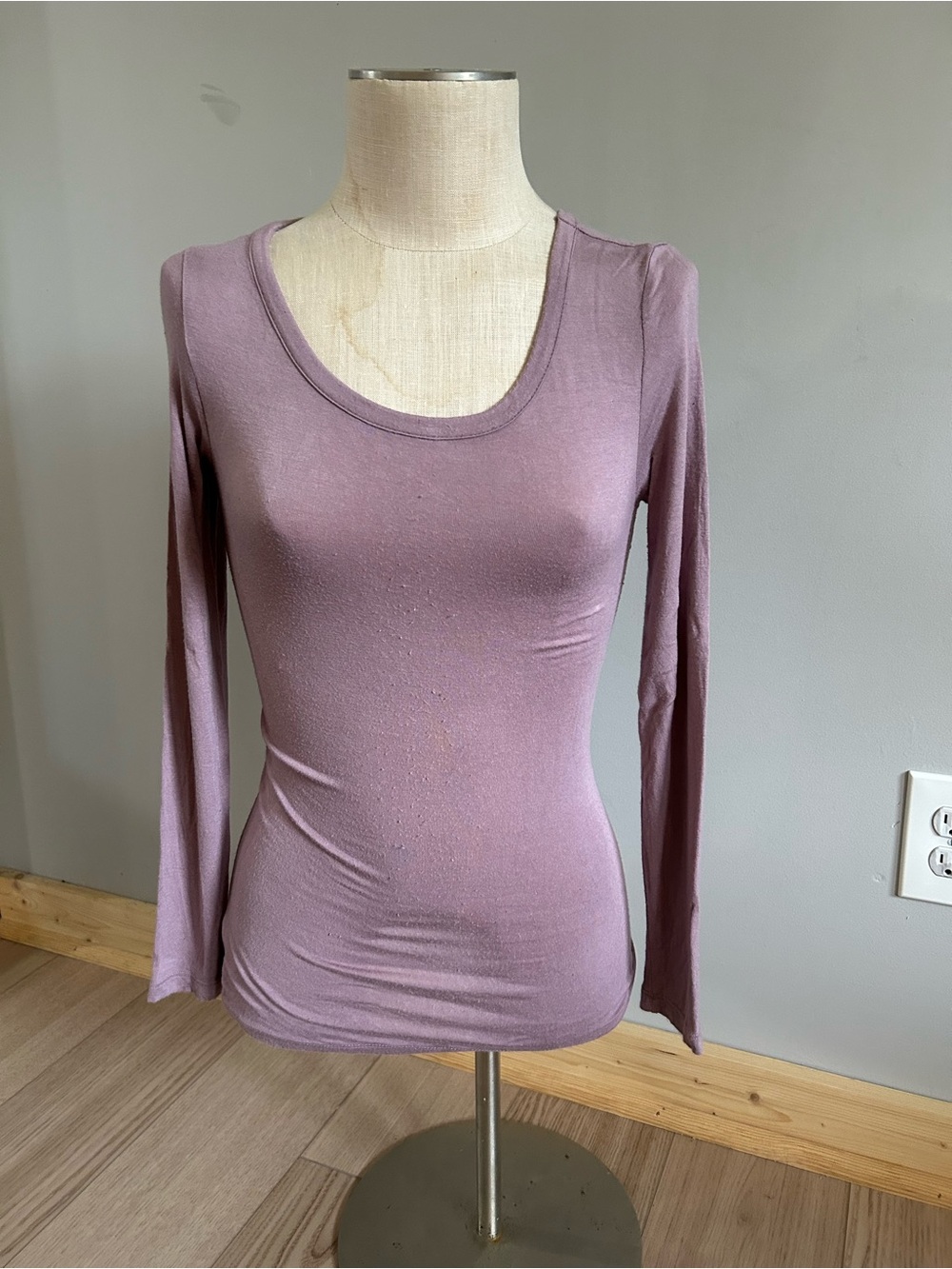 Rue21 Scoop Neck Long Sleeve Top - Dusty Mauve